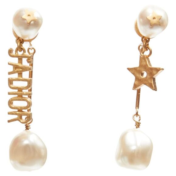 Pre Loved dior Women metallic | gold Earrings - Picture 1 of 6